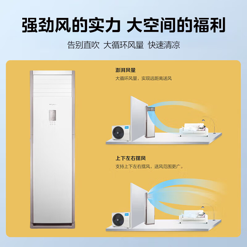 美的空調(diào)   立式 柜機(jī) 5P 變頻冷暖 RFD-120LW/BSDN8Y-PA401(2)A